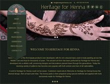 Tablet Screenshot of heritageforhenna.com
